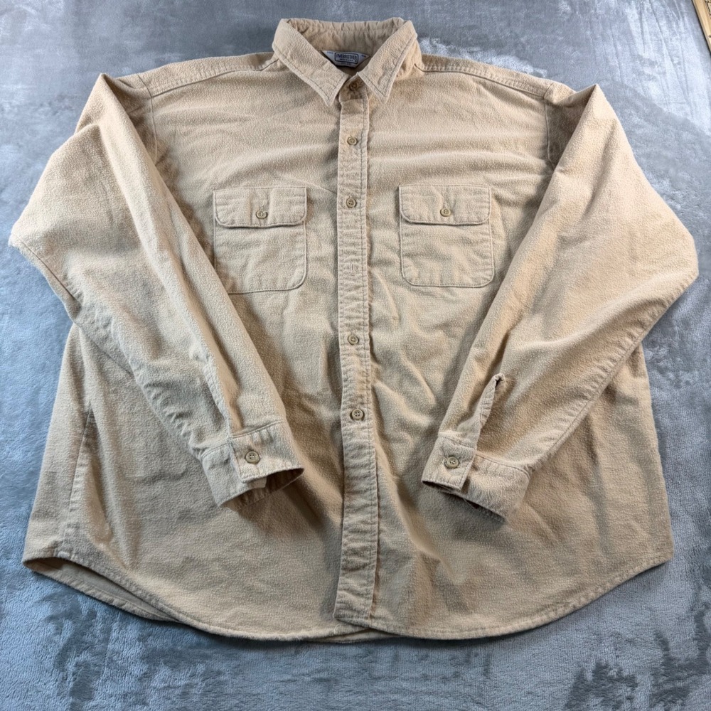 Vintage Five Brother Shirt Men's 3X Tan/sand Flannel Cotton USA Union Made